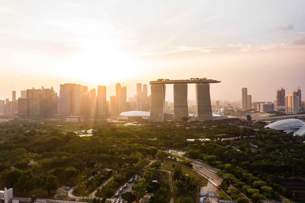 singapore by sunset